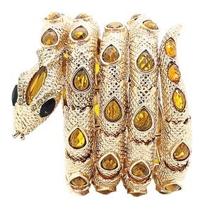 Eye Candy Gold and Black Snake Bracelet